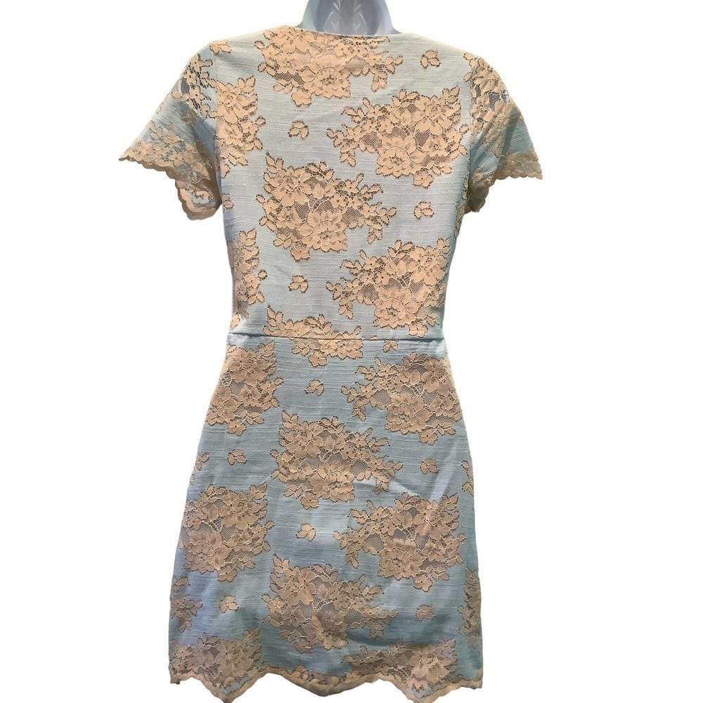 CC THE COUSIN TO COUTURE BLUE/ LACE NETTING BODYCON  MINI DRESS S JUNIOR NWOT - Picture 3 of 8
